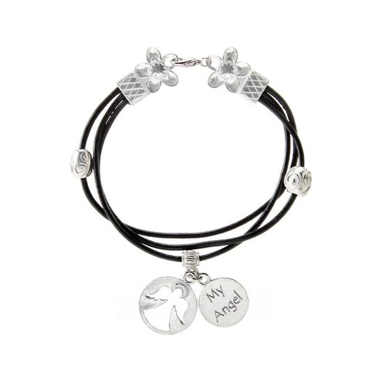 Angel Bracelet with Leather
