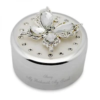 Round Butterfly Trinket Box