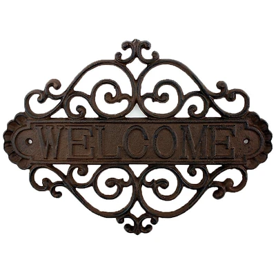 Cast Iron Welcome Sign