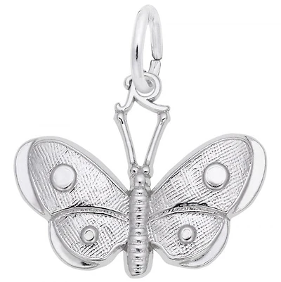 Spotted Wings Sterling Silver Butterfly Charm
