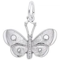 Spotted Wings Sterling Silver Butterfly Charm
