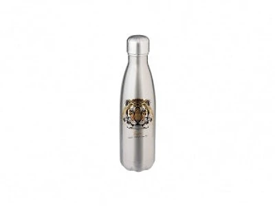Customizable 17oz Stainless Steel Cola Shaped Bottle (Silver)