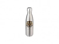 Customizable 17oz Stainless Steel Cola Shaped Bottle (Silver)