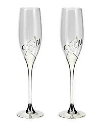 25th Champagne Flutes
