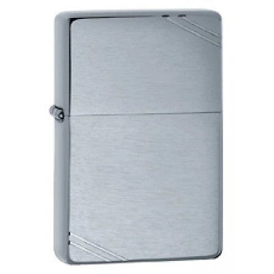 Brushed Chrome Vintage with Slashes - Zippo Lighter