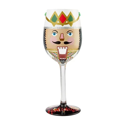 "Nuts About the Holidays" Wine Glass
