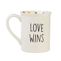 Rainbow Glitter Heart Mug