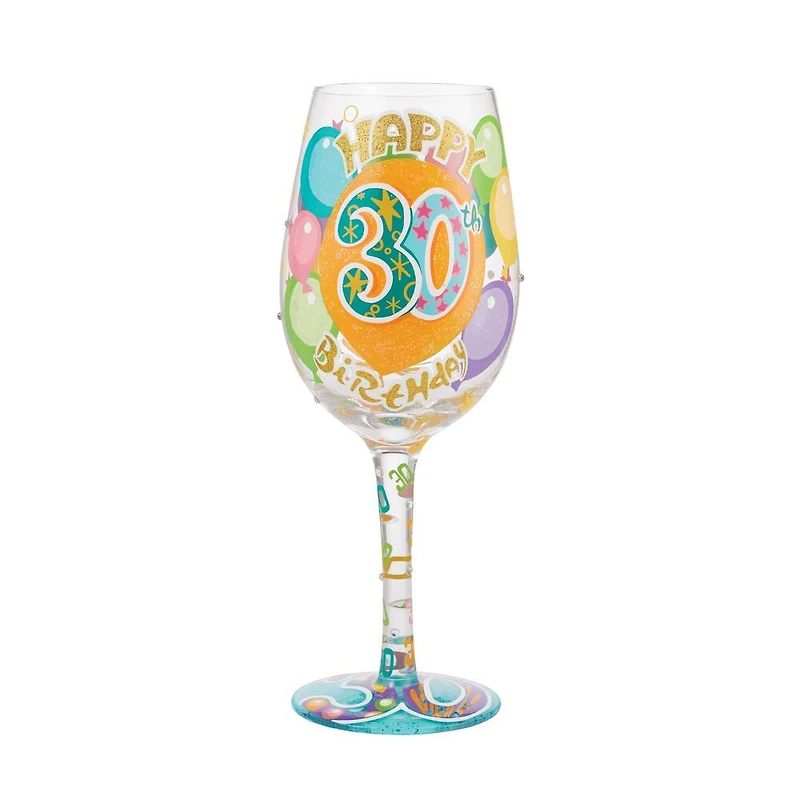 "Happy 30th Birthday" Wine Glass