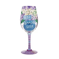"Best Grandma Ever" Wine Glass