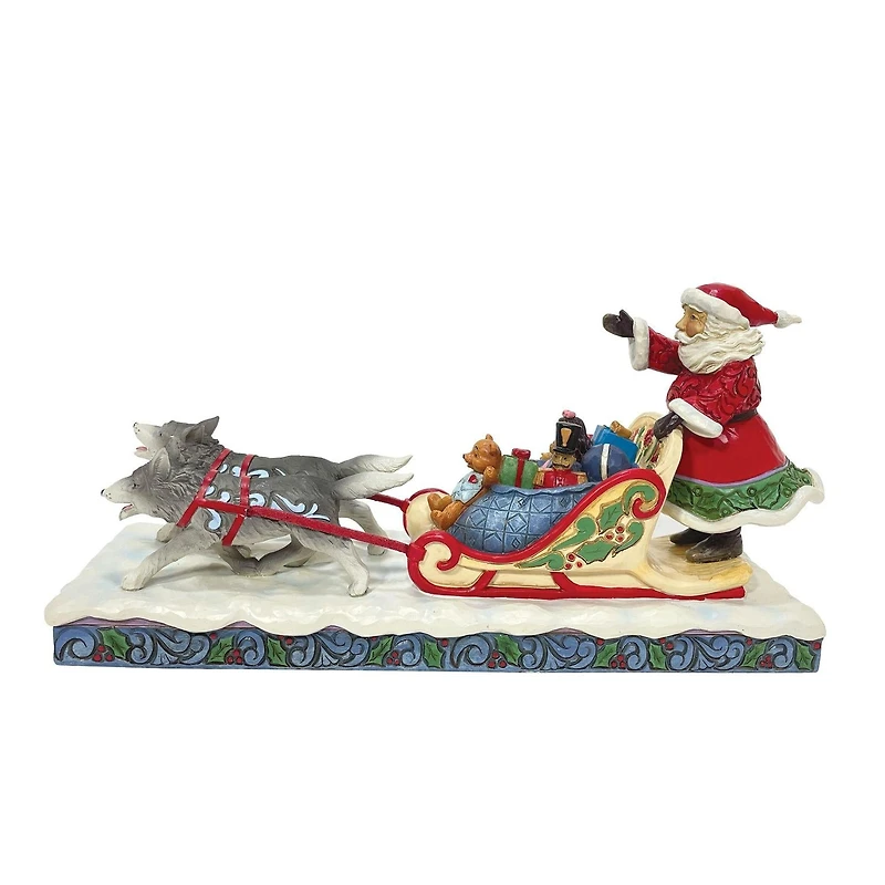 Jim Shore Santa Dog Sledding
