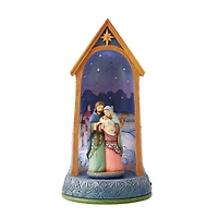 Holy Family in Stable Lighted