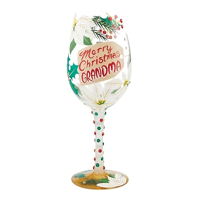 "Merry Christmas Grandma" Wine Glass
