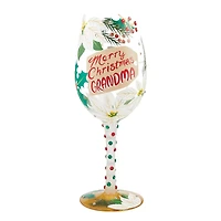 "Merry Christmas Grandma" Wine Glass