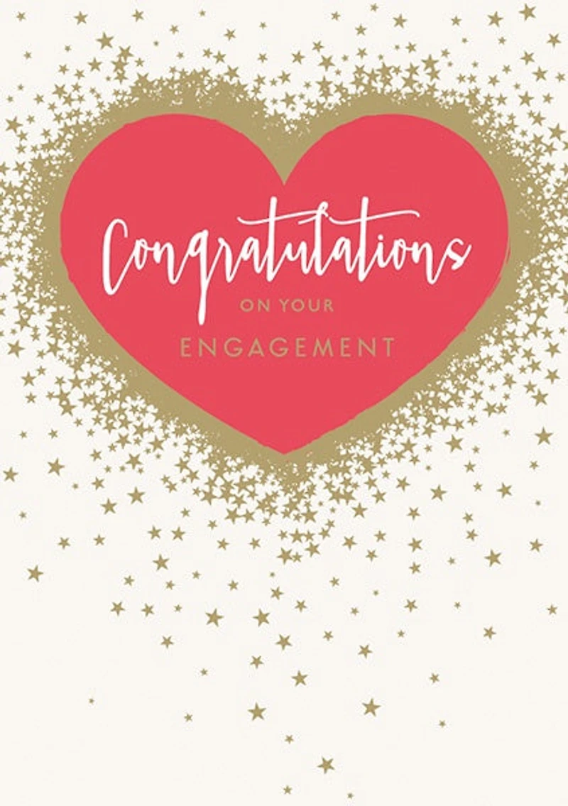 Congratulations on Your Engagement Heart Card