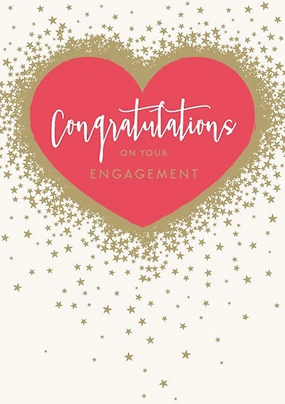 Congratulations on Your Engagement Heart Card