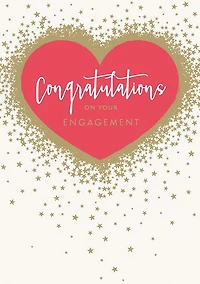 Congratulations on Your Engagement Heart Card