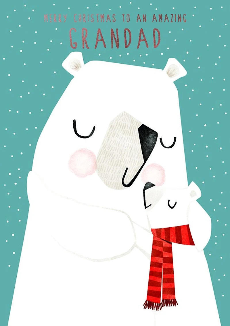 Merry Christmas To An Amazing Grandad Christmas Card