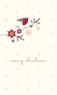 Merry Christmas Bird Card