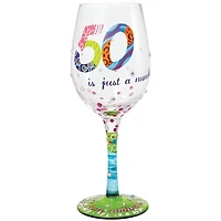 "50 is Just a Number" Wine Glass