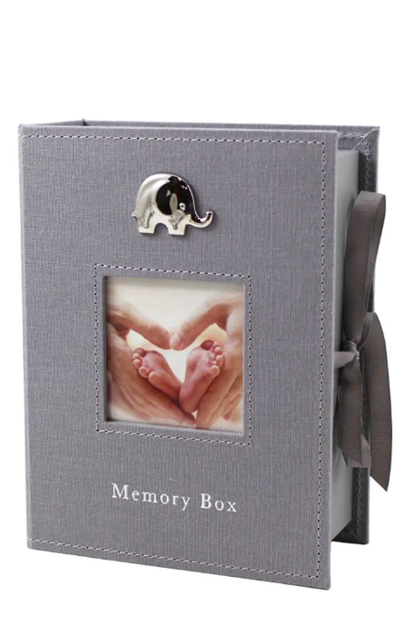 Linen Baby Keepsake Box - Engravable