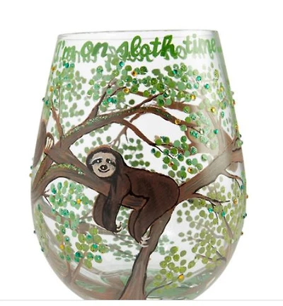 Stemless Sloth Stemless Wine Glass