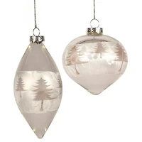Silver Tree Glass Ornament