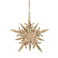 Metal Gold Snowflake Ornament