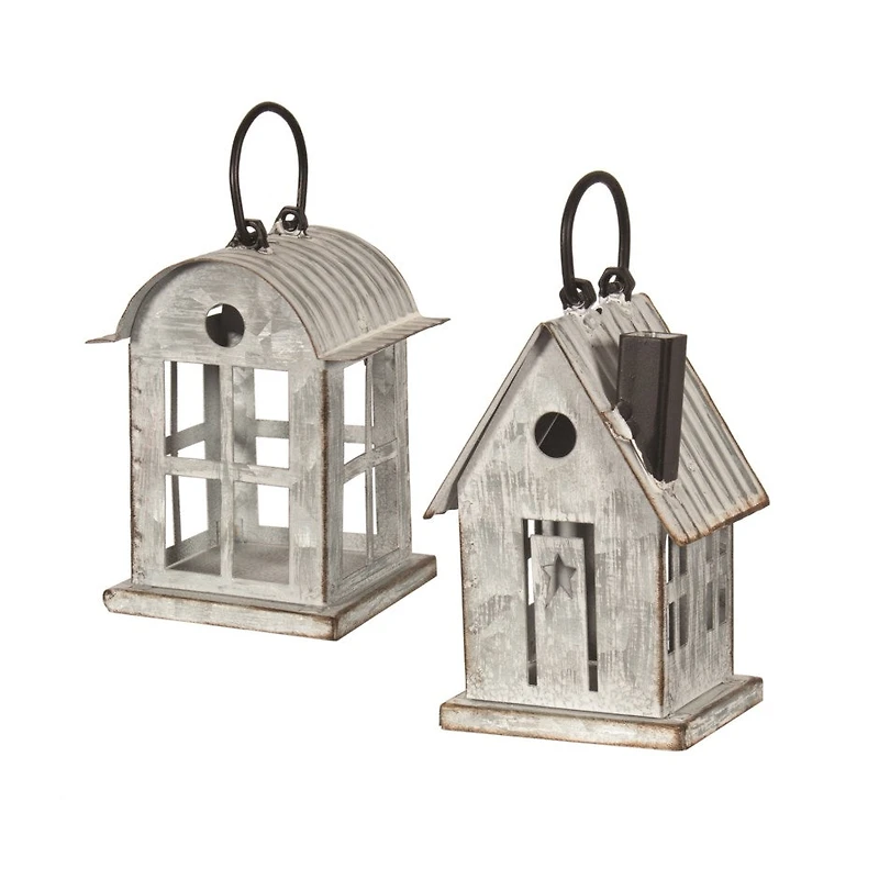 Galvanized Metal House Ornament