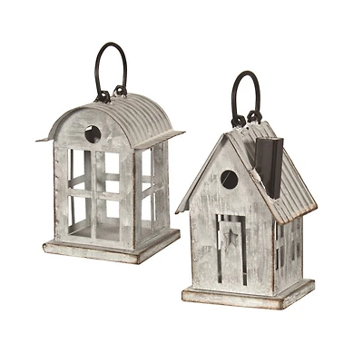 Galvanized Metal House Ornament