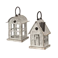 Galvanized Metal House Ornament