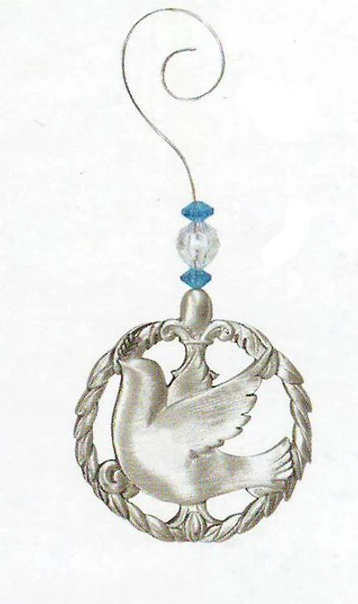 Dove Decorative Swirl Ornament