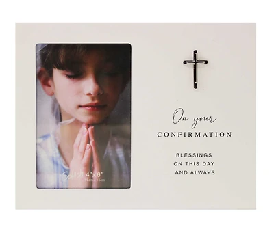 "On Your Confirmation" White Frame (4x6")