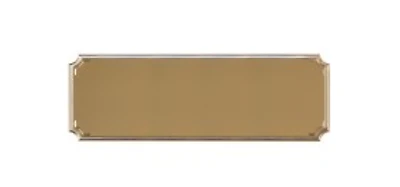 Gold Notched Engraving Plaque 3"x1"