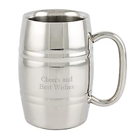 Stainless Steel Barrel Stein