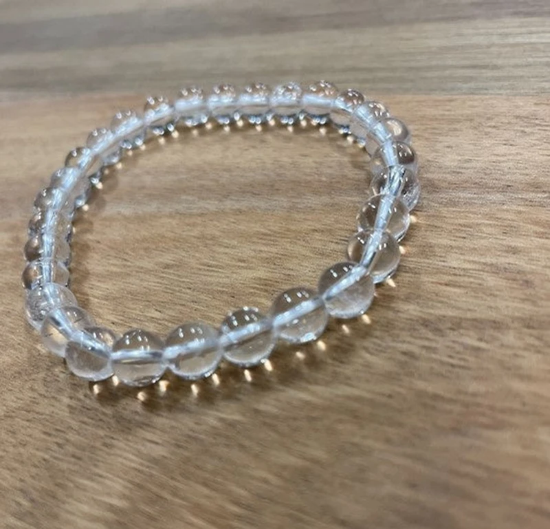 Crystal Quartz Bead Bracelet