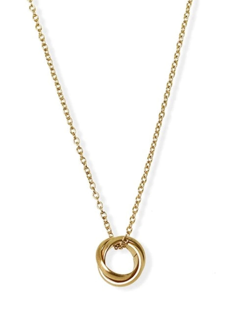 Textured Triple Ring Necklace