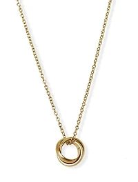 Textured Triple Ring Necklace