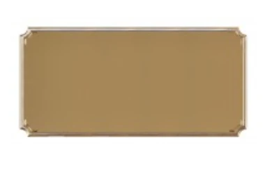 Gold Notched Plaque 3 1/8" x 1.5"
