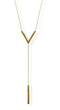 "V" and Bar Y-Necklace