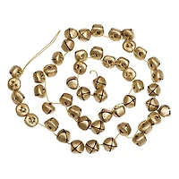 Gold Metal Jingle Bells Garland 48 in