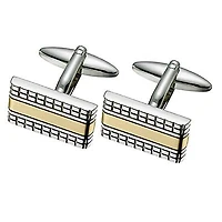 Metal Cuff Links - Silver and Gold