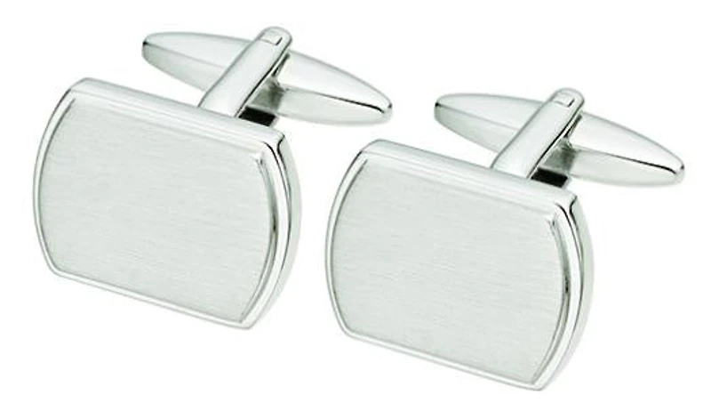 Brushed Silver Cufflinks