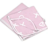 Kushies Receiving Blanket 2 Pack - Pink