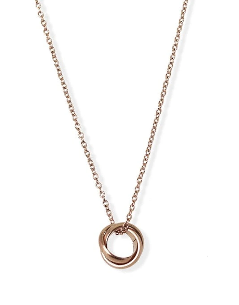 Textured Triple Ring Necklace