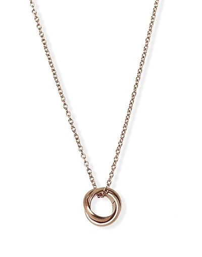 Textured Triple Ring Necklace