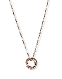 Textured Triple Ring Necklace