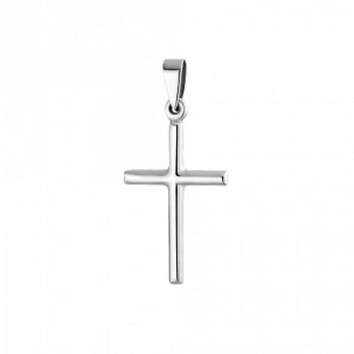 Sterling Silver Plain Cross Pendant w/ 18" chain
