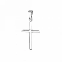 Sterling Silver Plain Cross Pendant w/ 18" chain