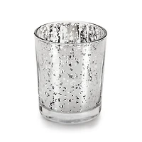 10 Hour Silver Mercury Glass Votive Candle