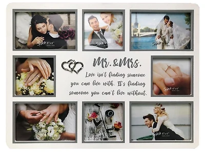 "Mr and Mrs" 8 Opening Collage Frame
